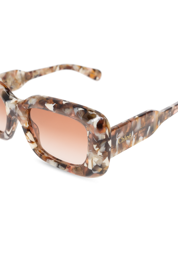 Multicolour Logo Engraved Sunglasses Chloé Vitkac Gb 1608